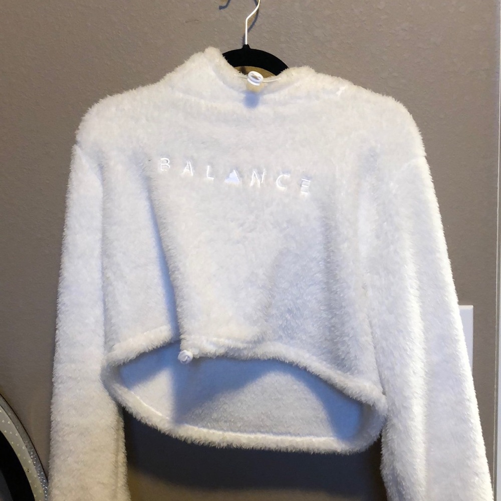 Balance Athletica White Crop Hoodie